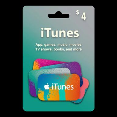 Logo Apple iTunes Gift Card USA Store 4$ 